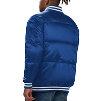 Men's Starter Royal Brooklyn Dodgers Cooperstown Collection Bronx Satin Full-Snap Varsity Bomber Jacket