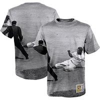 Mitchell & Ness Jackie Robinson Blanc Brooklyn Dodgers T-shirt de joueur sublimé pour jeune