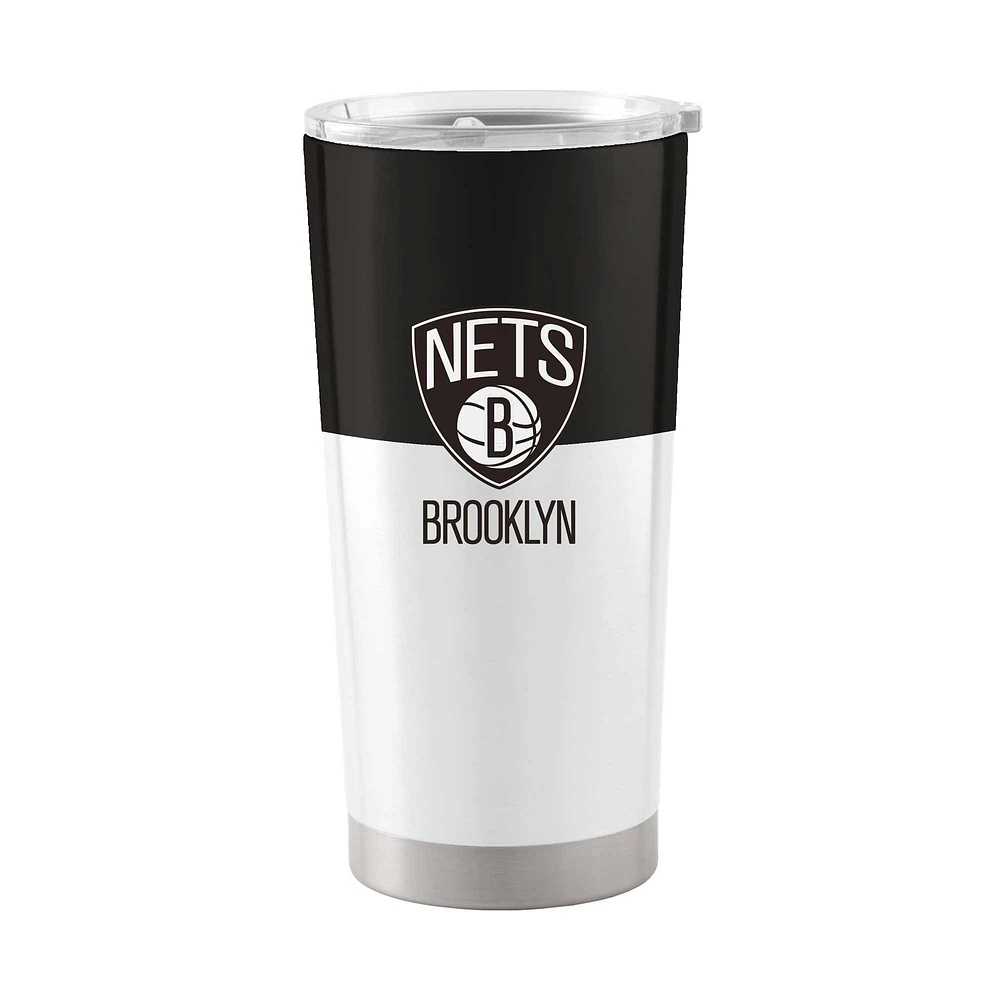 Brooklyn Nets 20oz. Colorblock Stainless Steel Tumbler