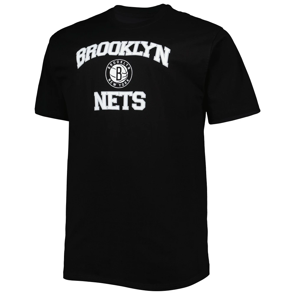 T-shirt noir Brooklyn Nets Big & Tall Heart Soul pour homme