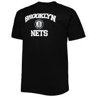 T-shirt noir Brooklyn Nets Big & Tall Heart Soul pour homme