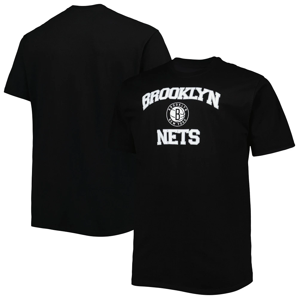 T-shirt noir Brooklyn Nets Big & Tall Heart Soul pour homme
