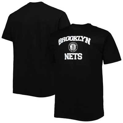 T-shirt noir Brooklyn Nets Big & Tall Heart Soul pour homme