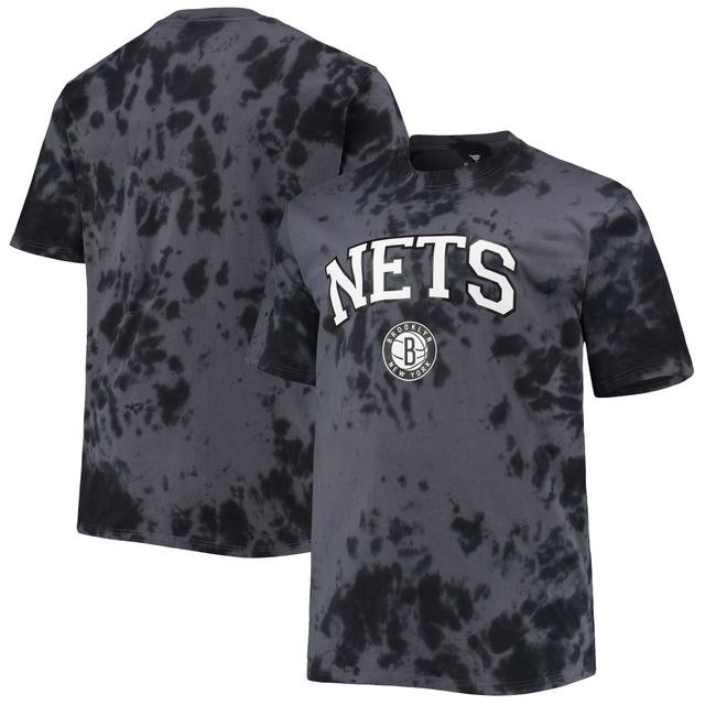 T-shirt Performance Brooklyn Nets Big & Tall noir ton sur pour homme