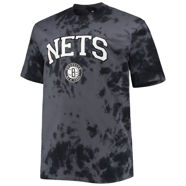 T-shirt Performance Brooklyn Nets Big & Tall noir ton sur pour homme