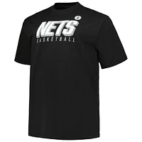 Men's Fanatics Black/White Brooklyn Nets Big & Tall Short Sleeve Long T-Shirt Set