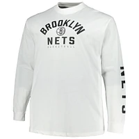 Men's Fanatics Black/White Brooklyn Nets Big & Tall Short Sleeve Long T-Shirt Set