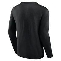 Men's Fanatics Black Brooklyn Nets Baseline Long Sleeve T-Shirt