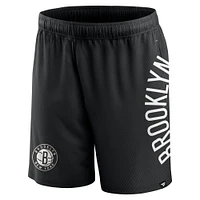 Men's Fanatics Black Brooklyn Nets Post Up Mesh Shorts