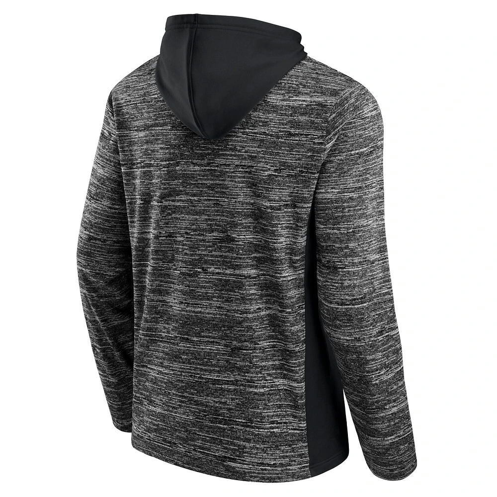 Fanatics Charcoal Brooklyn Nets Instant Replay Colorblock pour hommes - Sweat à capuche