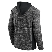 Fanatics Charcoal Brooklyn Nets Instant Replay Colorblock pour hommes - Sweat à capuche
