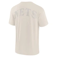 T-shirt emblématique pour homme Fanatics Cream Brooklyn Nets Elements