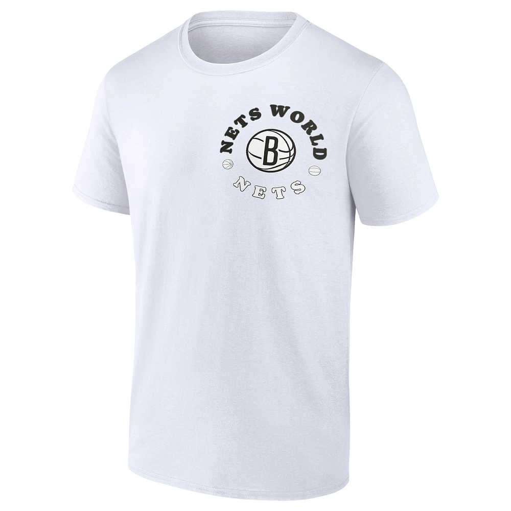 Men's Fanatics White Brooklyn Nets Street Collective T-Shirt