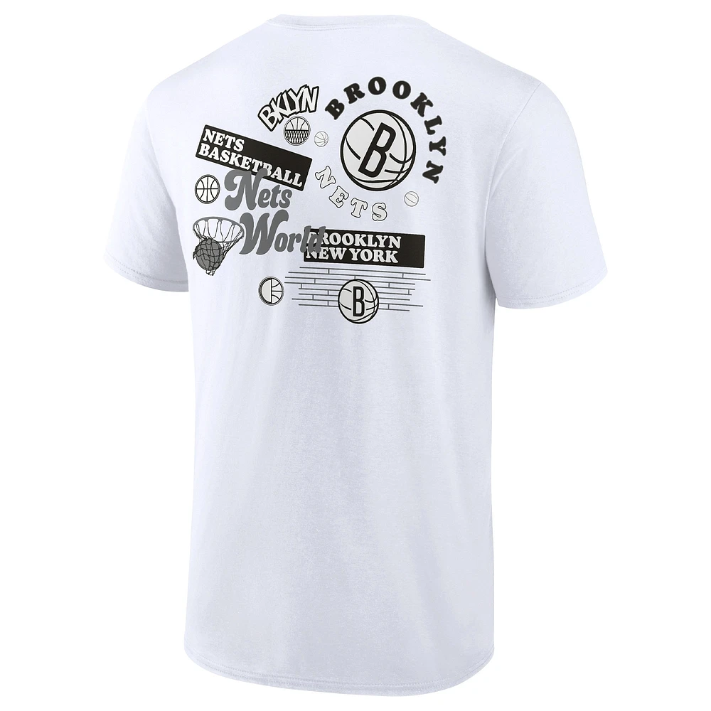 Men's Fanatics White Brooklyn Nets Street Collective T-Shirt