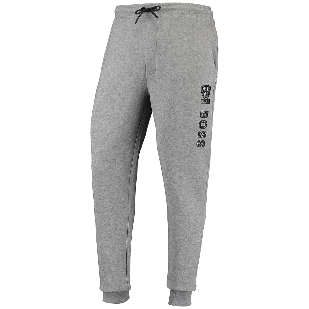 Men's Hugo Boss Heathered Gray Brooklyn Nets Slam Dunk 2 Jogger Pants