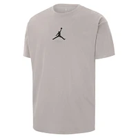 Men's Jordan Brand Stone Brooklyn Nets Statement Edition Jumpman Flight Heavyweight T-Shirt