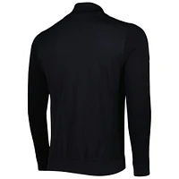 Men's Levelwear Black Brooklyn Nets Nano Engineered Knit Fabric Quarter-Zip Jacket