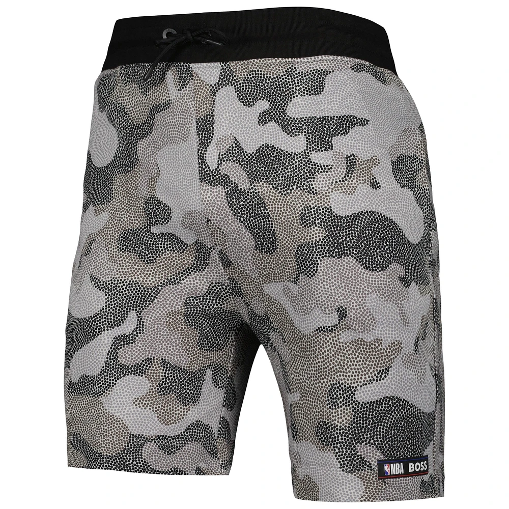 Short NBA x Hugo Boss Brooklyn Nets Black Slam Camo pour homme