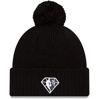 Men's New Era Black Brooklyn Nets 2021 NBA Tip-Off - Team Color Pom Cuffed Knit Hat