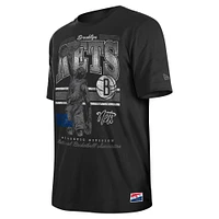 Men's New Era Black Brooklyn Nets Enzyme Wash Oversized T-Shirt