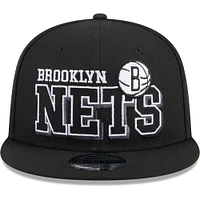 Men's New Era Black Brooklyn Nets Gameday 9FIFTY Snapback Hat