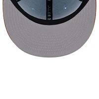 Men's New Era Light Blue/Brown Brooklyn Nets 2-Tone Color Pack 9FIFTY Snapback Hat
