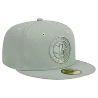 Casquette ajustée 59FIFTY New Era pour hommes, Brooklyn Nets Sage Color Pack, vert clair