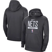 Men's Nike Anthracite Brooklyn Nets 2022/23 Spotlight On-Court Practice Performance Pullover Hoodie