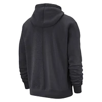 Men's Nike Anthracite Brooklyn Nets Courtside Versus Stitch Split Pullover Hoodie
