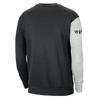 Men's Nike Black/Heather Gray Brooklyn Nets Courtside Versus Force & Flight Pullover Sweatshirt