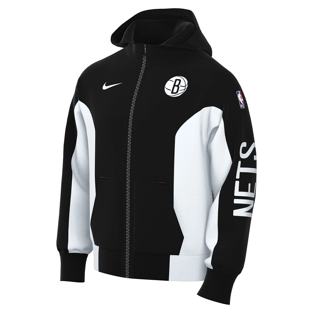 Men's Nike Black Brooklyn Nets 2023/24 Authentic Showtime Full-Zip Hoodie
