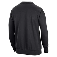 Men's Nike Black Brooklyn Nets 2023/24 Authentic Standard Issue Travel Performance Pullover Sweatshirt