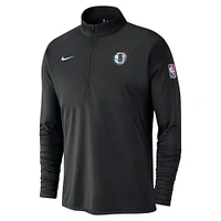Men's Nike Black Brooklyn Nets 2024/25 City Edition Authentic Coaches Performance Half-Zip Top
