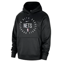 Men's Nike Black Brooklyn Nets 2024/25 Spotlight On-Court Practice Performance Pullover Hoodie