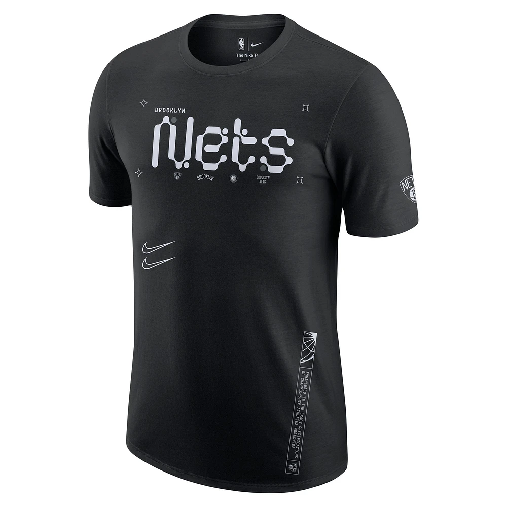 Men's Nike Black Brooklyn Nets Courtside Air Traffic Control Max90 T-Shirt