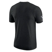 T-shirt Nike Brooklyn Nets Courtside Versus Flight Max90 pour homme, noir chiné