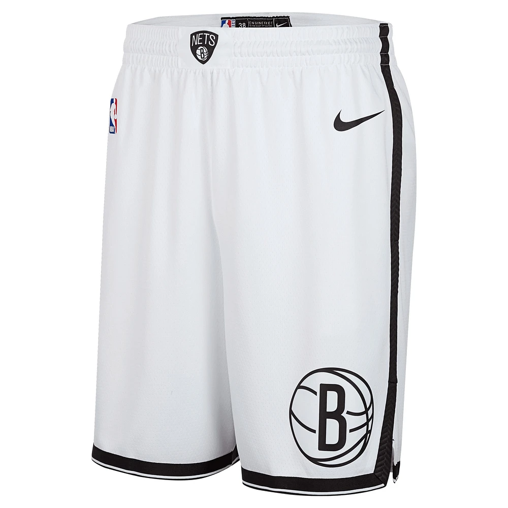 Men's Nike White Brooklyn Nets 2024/25 Association Edition Swingman Shorts