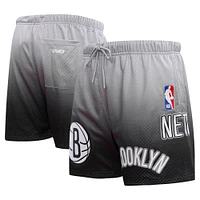 Men's Pro Standard Black/Gray Brooklyn Nets Ombre Mesh Shorts