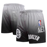 Men's Pro Standard Black/Gray Brooklyn Nets Ombre Mesh Shorts