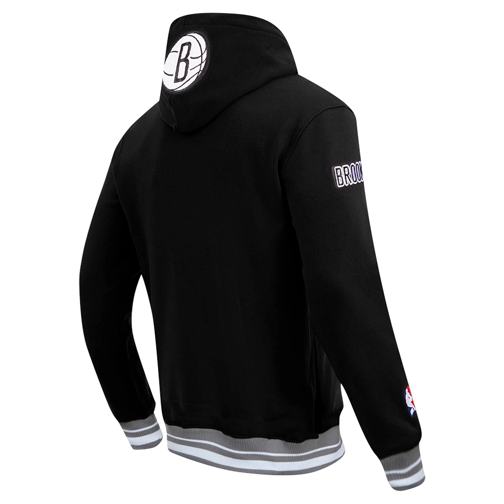 Men's Pro Standard Black Brooklyn Nets Area Code Pullover Hoodie