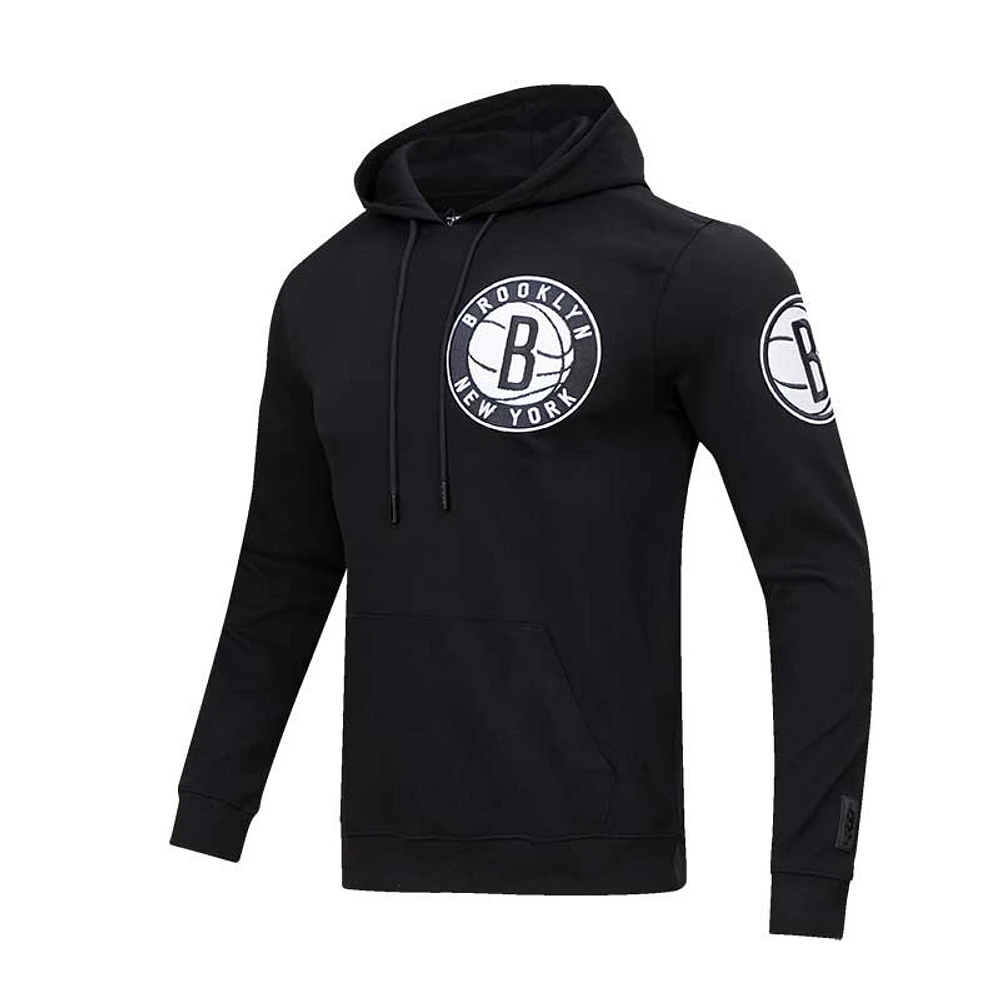 Men's Pro Standard Black Brooklyn Nets Classic Chenille - Pullover Hoodie
