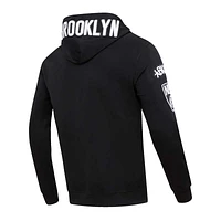 Men's Pro Standard Black Brooklyn Nets Classic Chenille - Pullover Hoodie