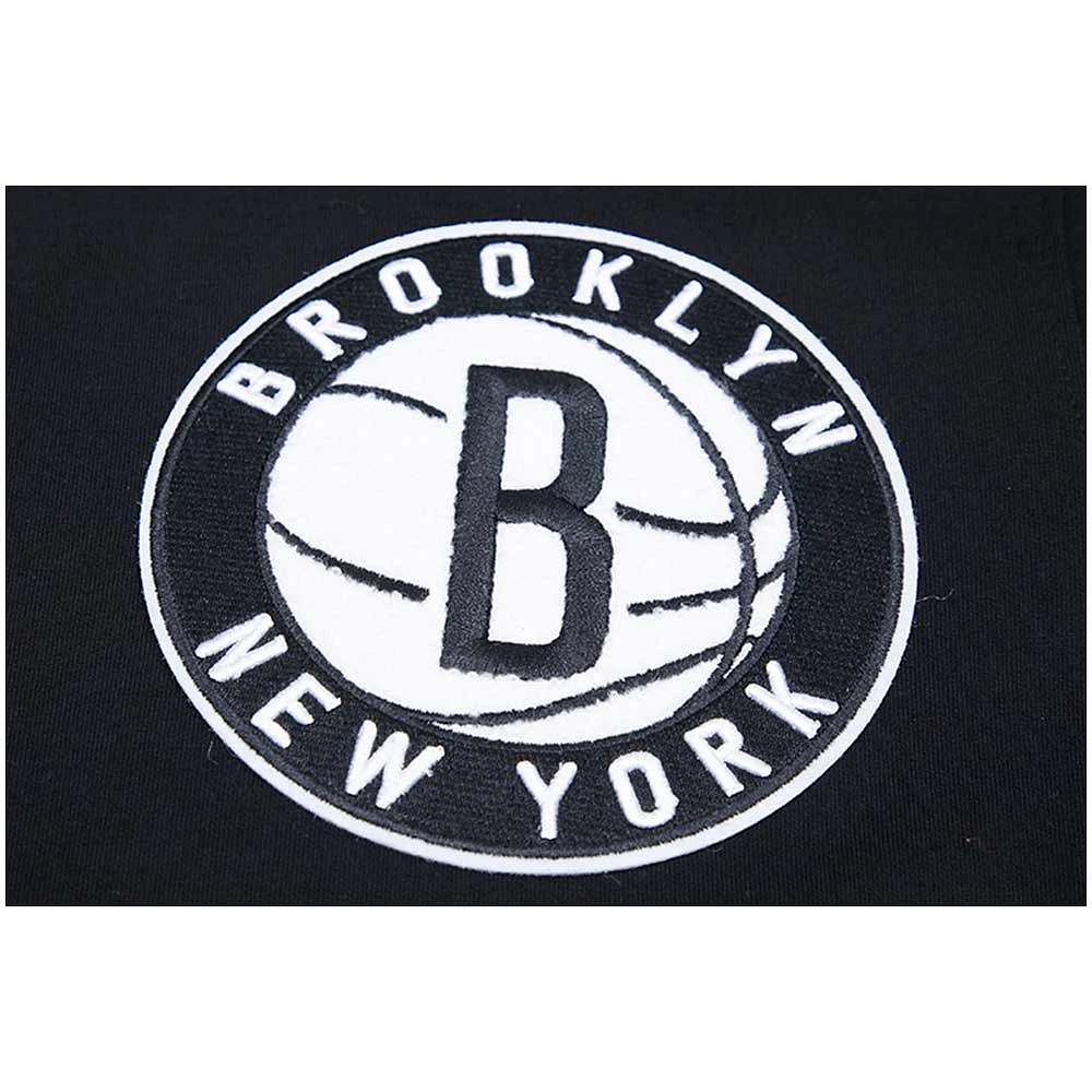 Men's Pro Standard Black Brooklyn Nets Classic Chenille - Pullover Hoodie