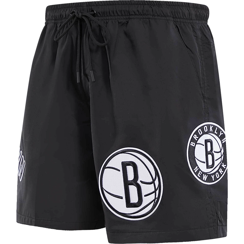 Men's Pro Standard Black Brooklyn Nets Classics Woven Shorts
