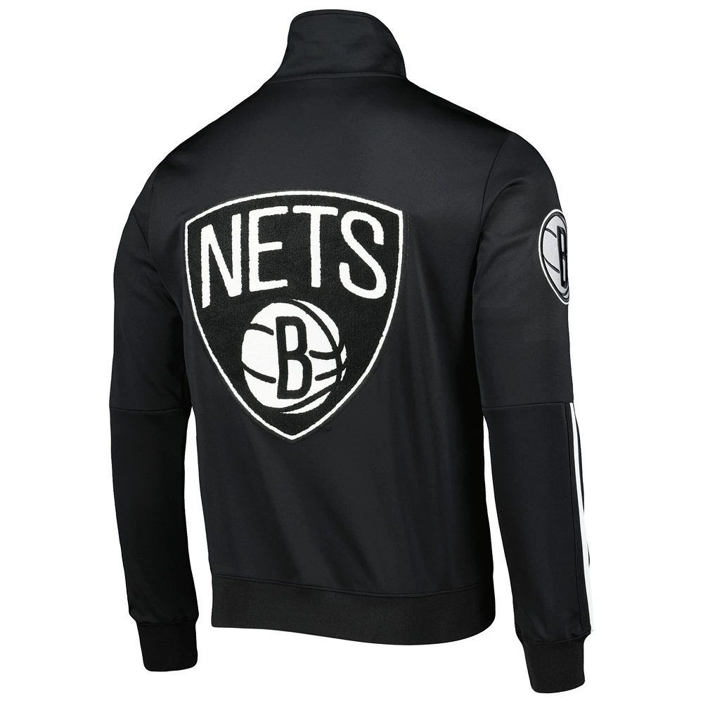 Men's Pro Standard Black Brooklyn Nets Hometown Mock Neck Full-Zip Track Jacket