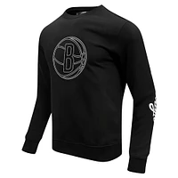 Men's Pro Standard Black Brooklyn Nets Paint the City Drop Shoulder Sweatshirt