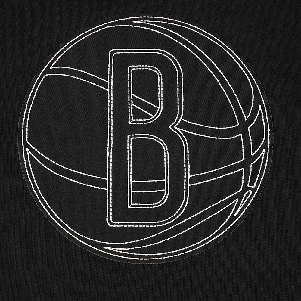 Men's Pro Standard Black Brooklyn Nets Paint the City Drop Shoulder Sweatshirt