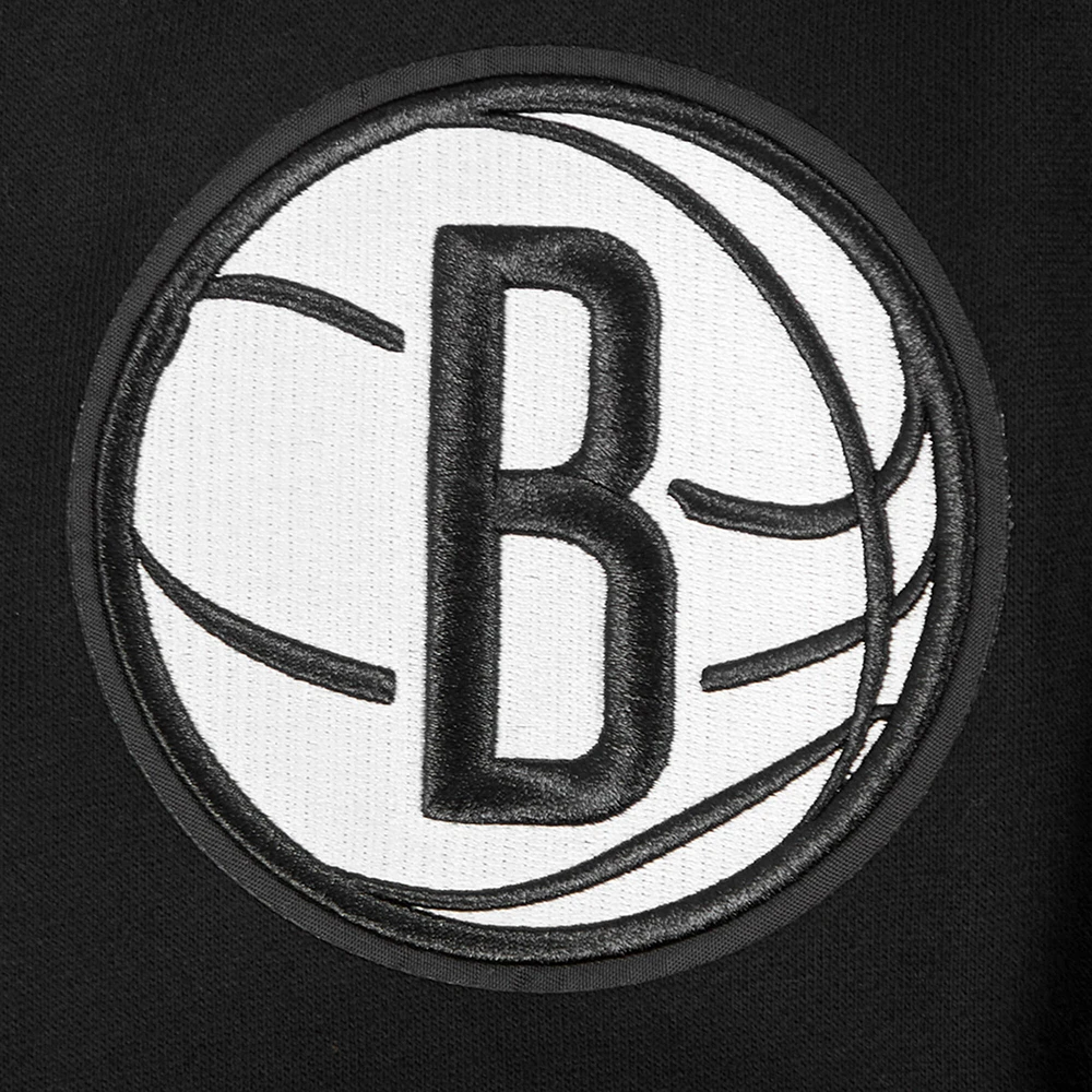 Men's Pro Standard Black Brooklyn Nets Paint the City Drop Shoulder Sweatshirt