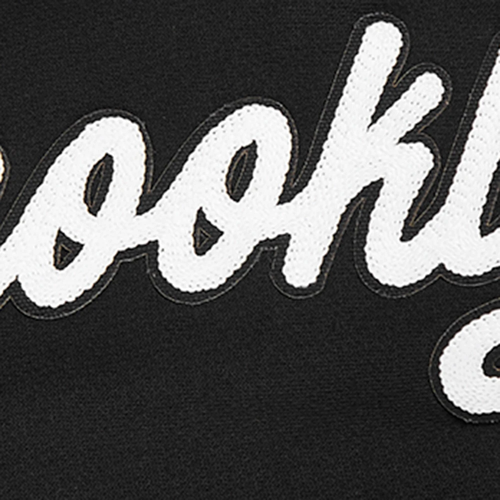 Men's Pro Standard Black Brooklyn Nets Paint the City Drop Shoulder Sweatshirt