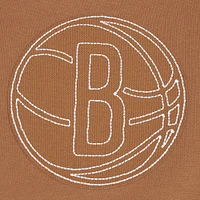 Men's Pro Standard Brown Brooklyn Nets Paint the City Drop Shoulder Pullover Hoodie